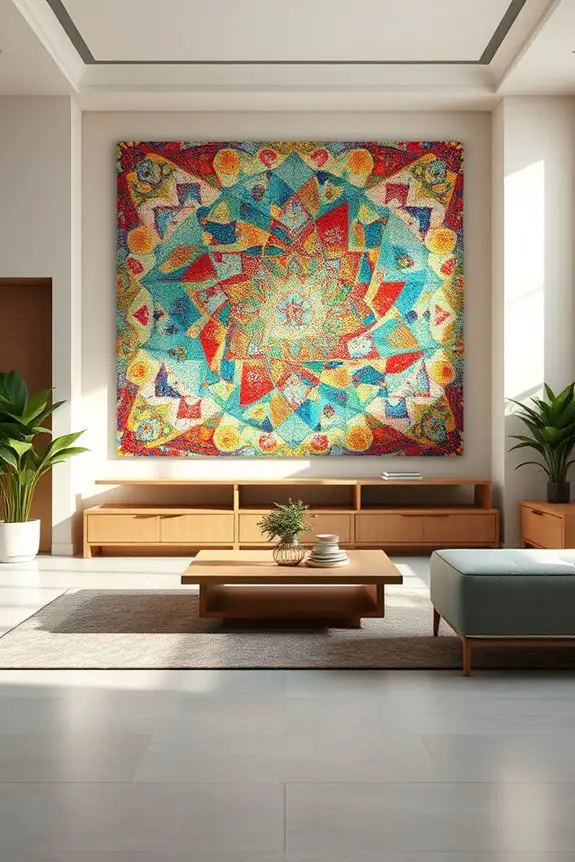 vibrant mosaic interior design