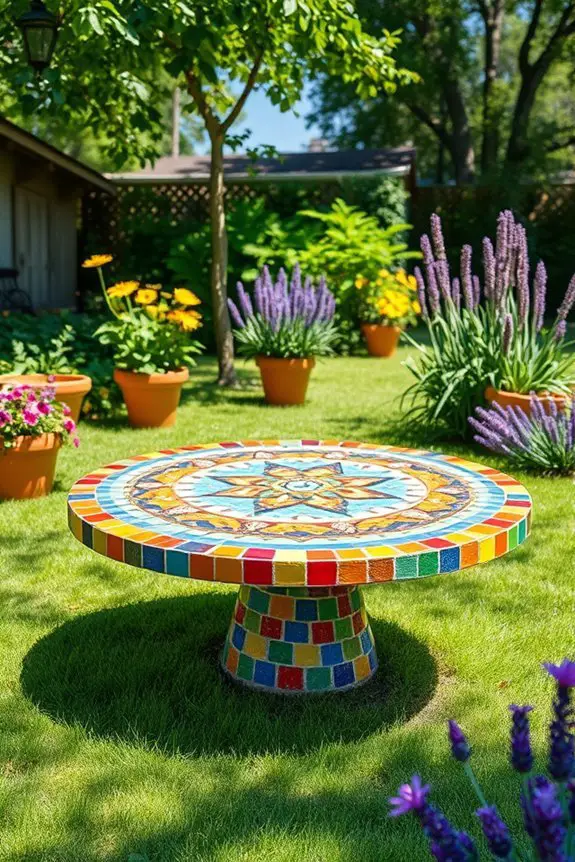 vibrant mosaic table care