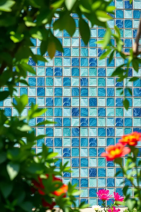 vibrant mosaic tile wall
