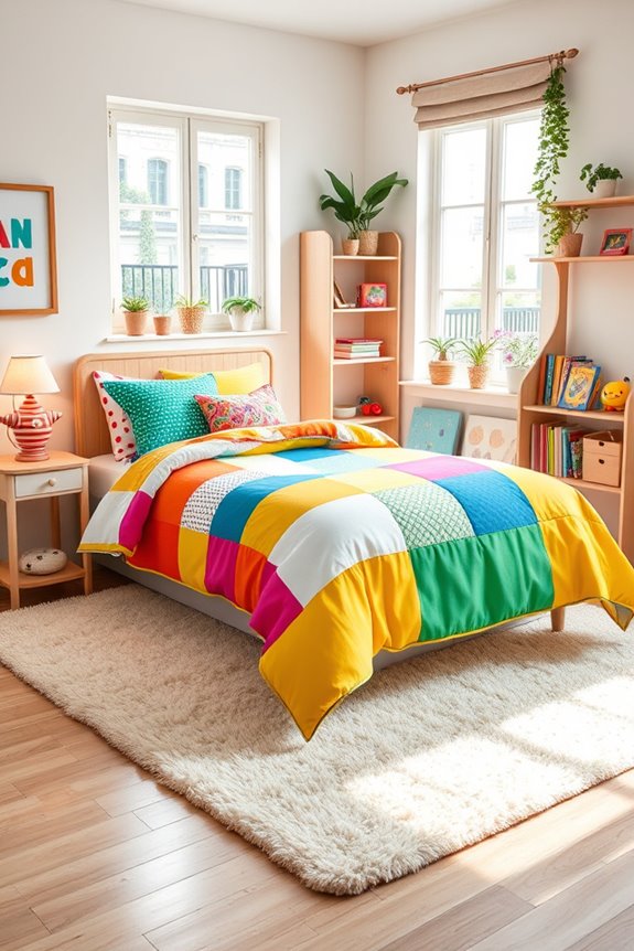 vibrant multi colored bedding sets