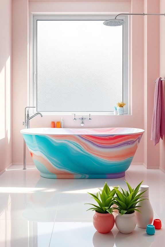 vibrant multi hued bathtubs transform