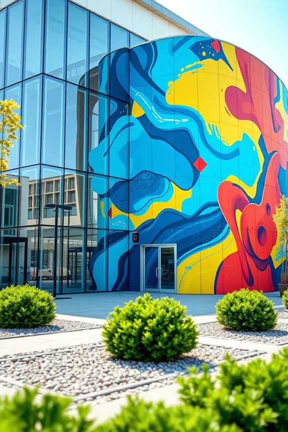 vibrant mural storytelling fitness
