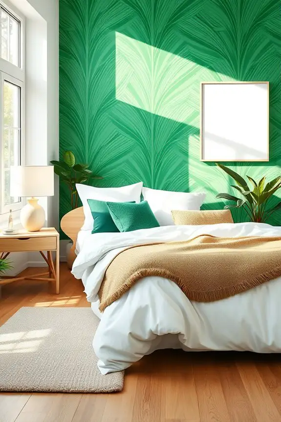 vibrant nature inspired bedroom design