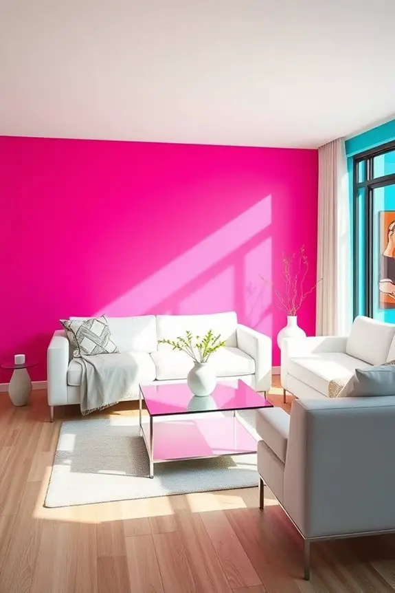 vibrant neon color accents