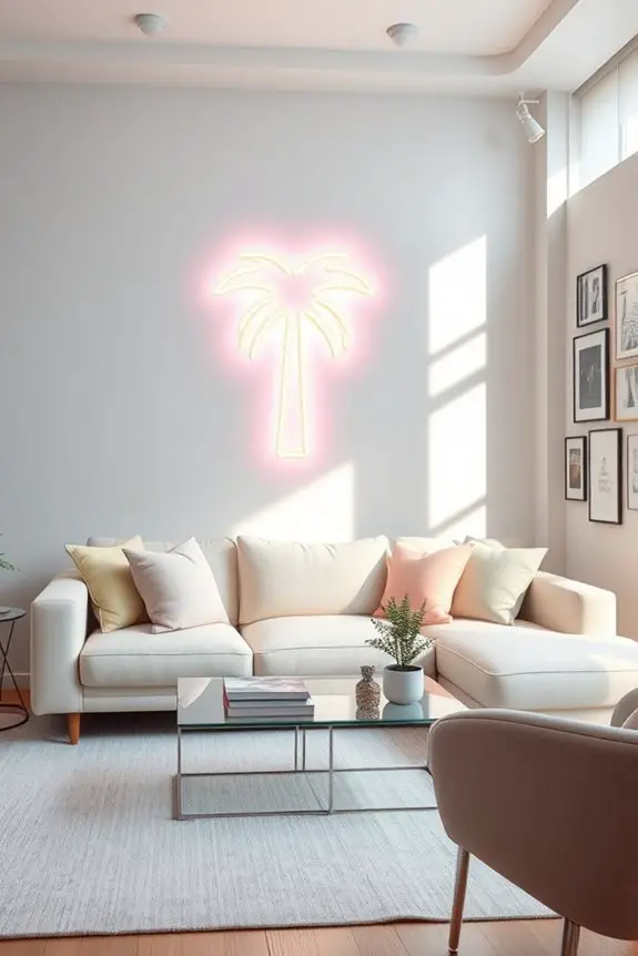 vibrant neon wall decor