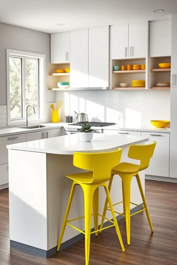 vibrant neon yellow accents