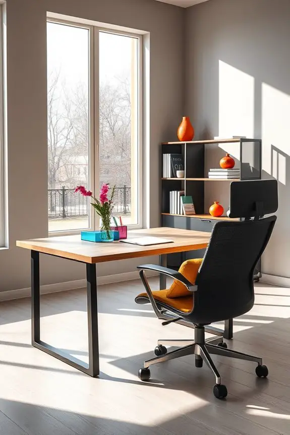 vibrant office color accents