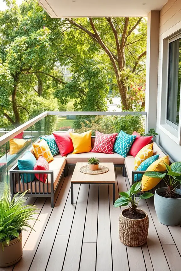 vibrant outdoor cushion decor