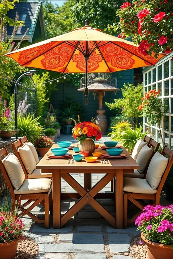 vibrant outdoor dining ambiance