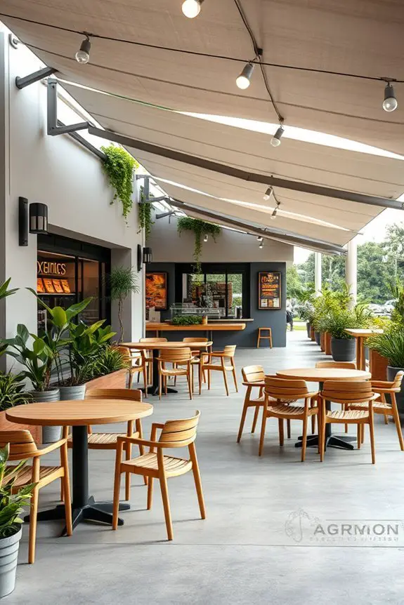 vibrant outdoor dining experience