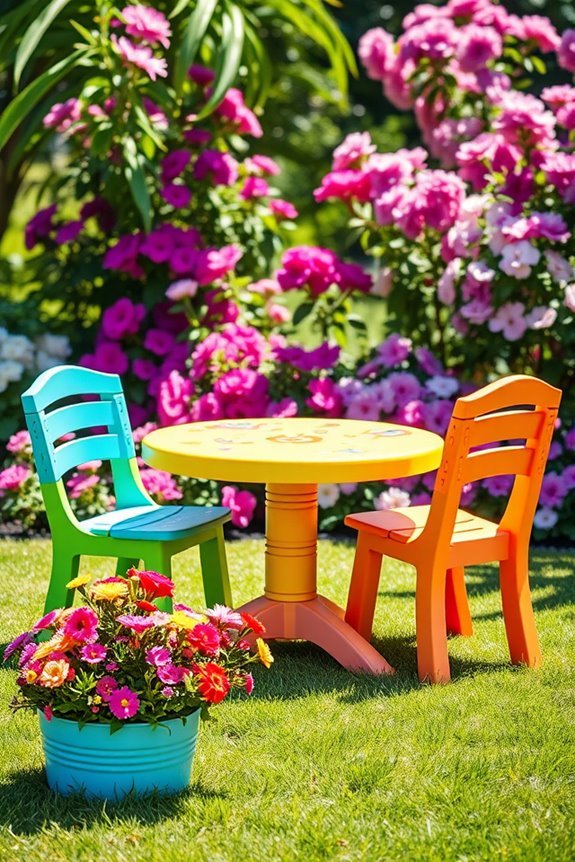 vibrant outdoor kids furniture