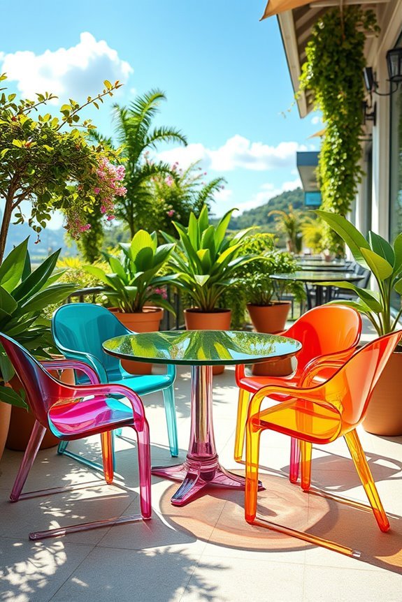 vibrant outdoor seating solution