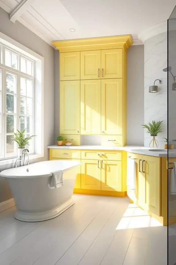 vibrant painted cabinet transformation
