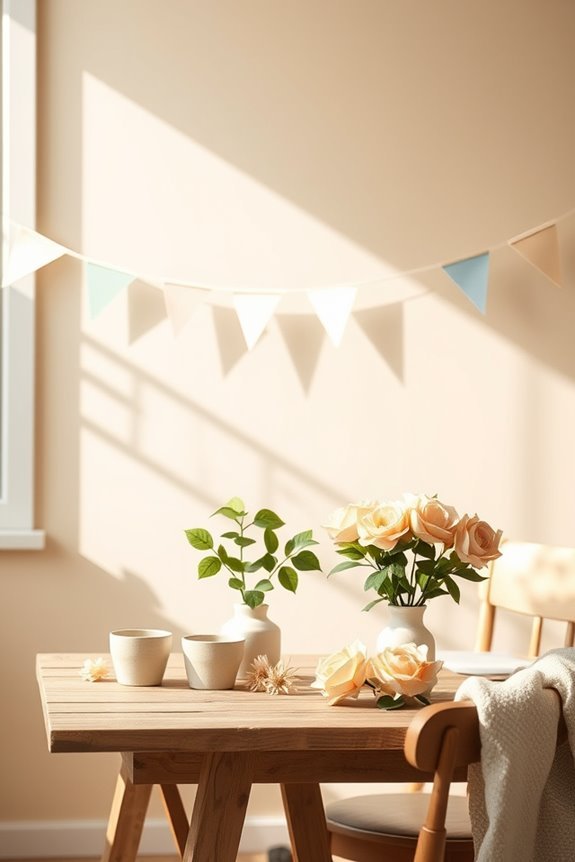 vibrant paper bunting decoration