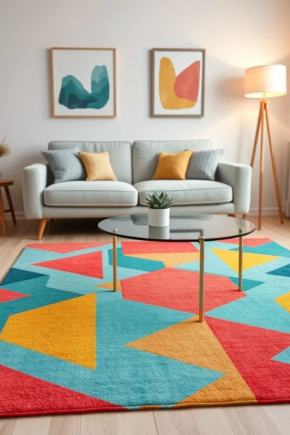 vibrant patterned area rugs