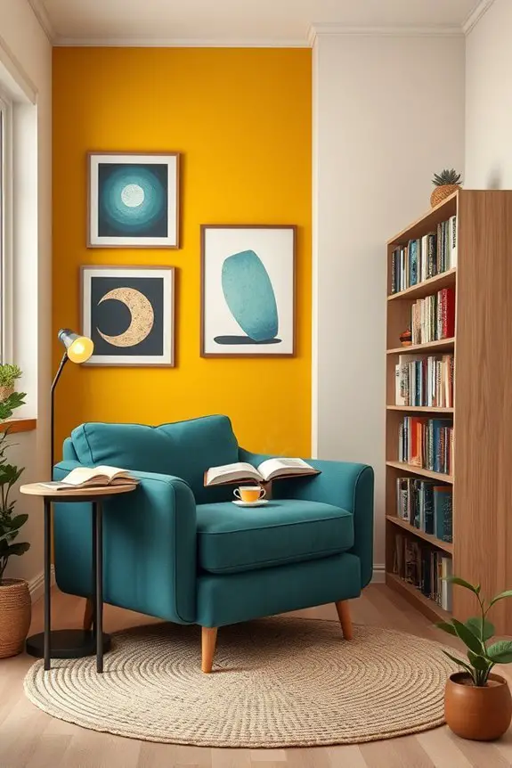 vibrant personal library design