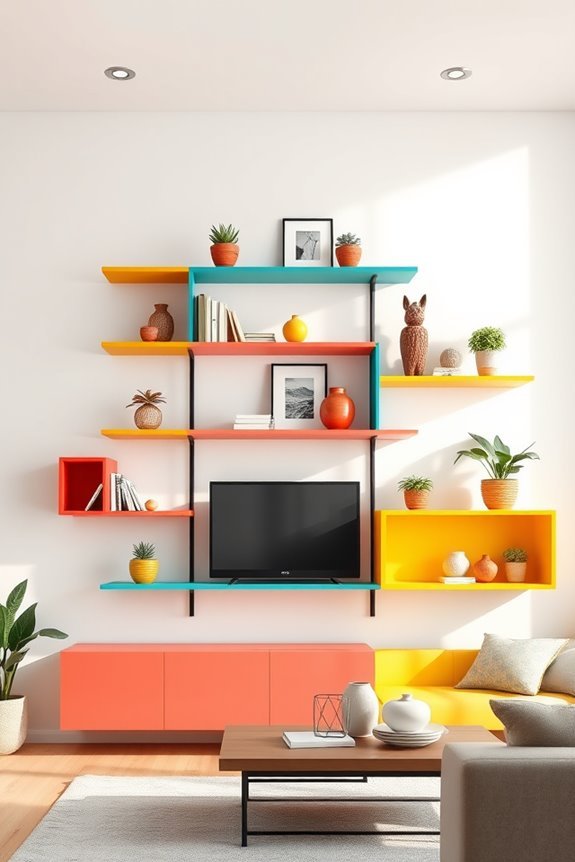 vibrant personalized shelving styles