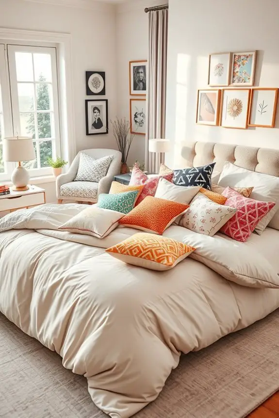 vibrant playful bedroom accents