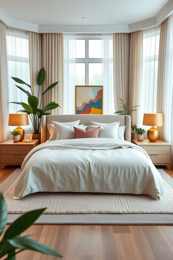 vibrant playful bedroom design