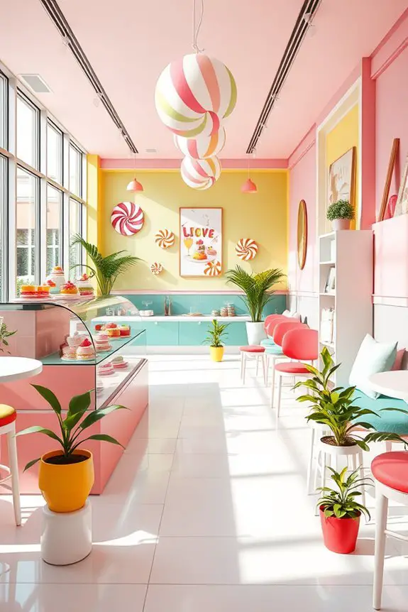 vibrant playful dessert atmosphere