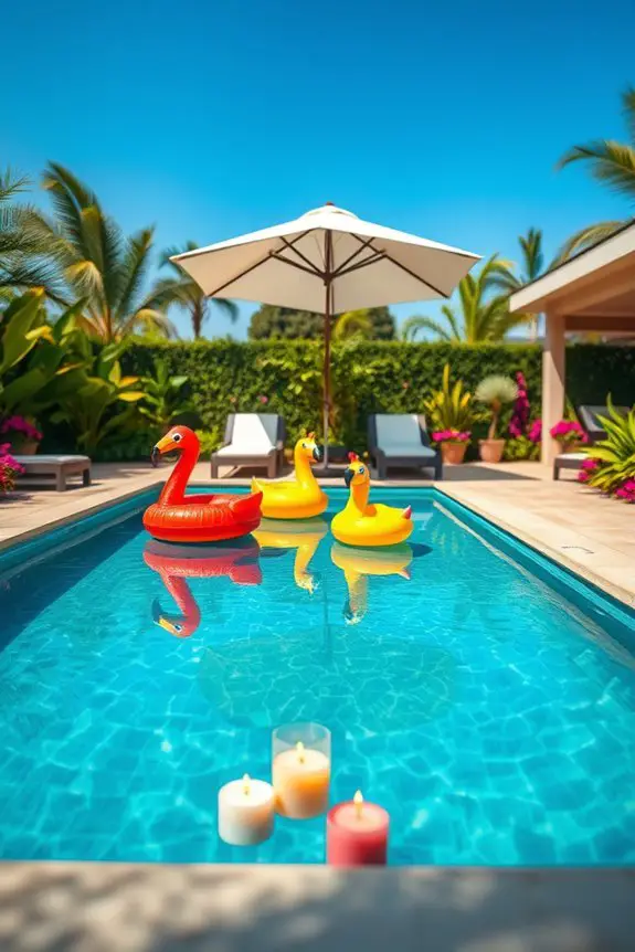 vibrant playful pool accessories