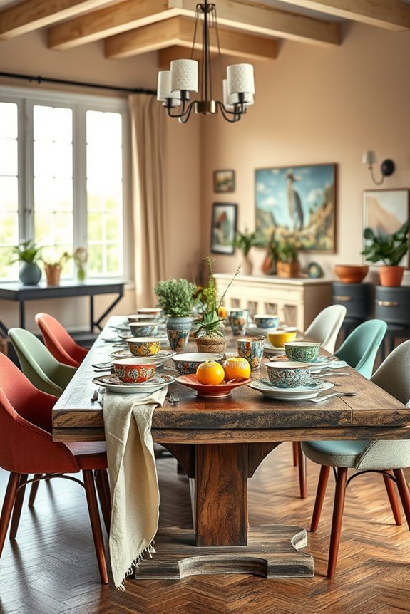 vibrant playful table settings