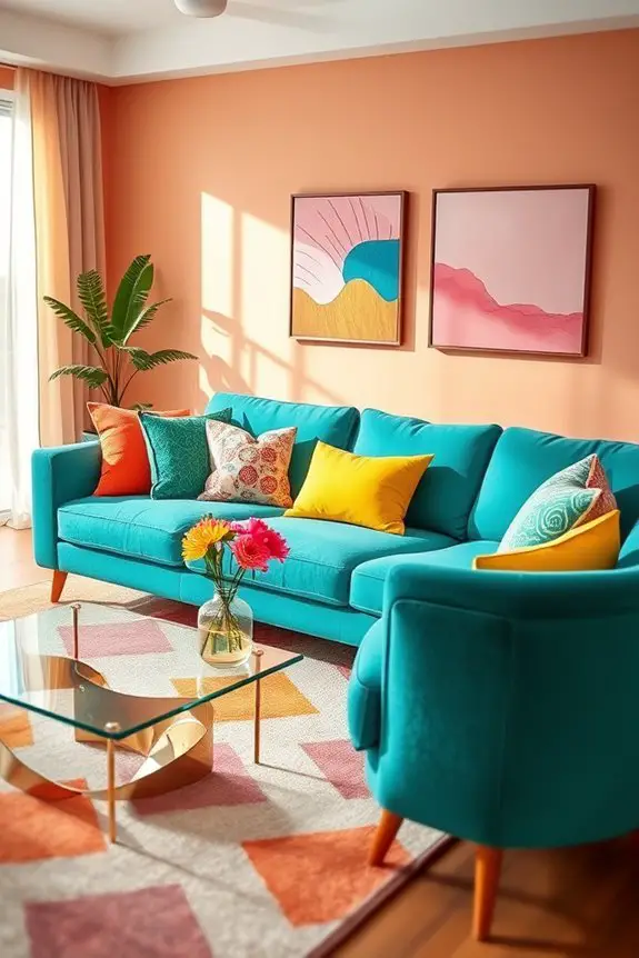 vibrant playful upholstered furniture
