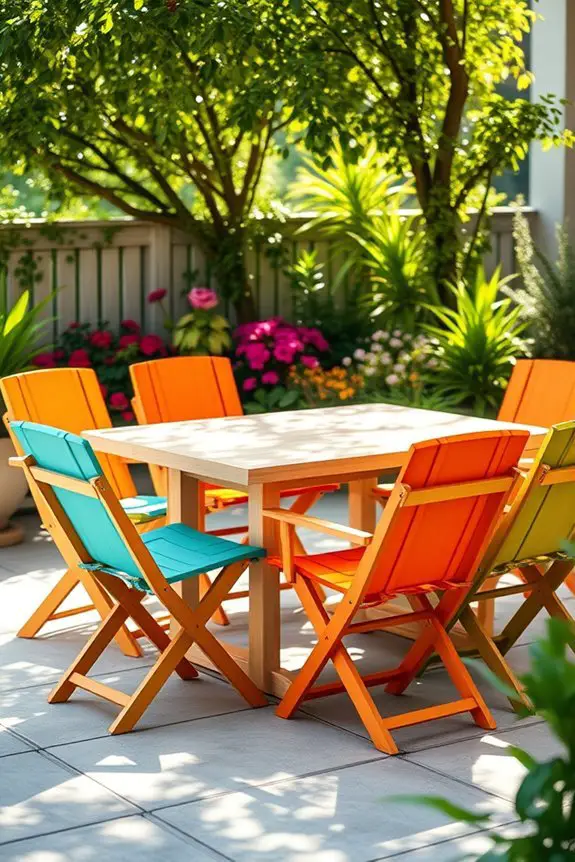 vibrant portable outdoor seating