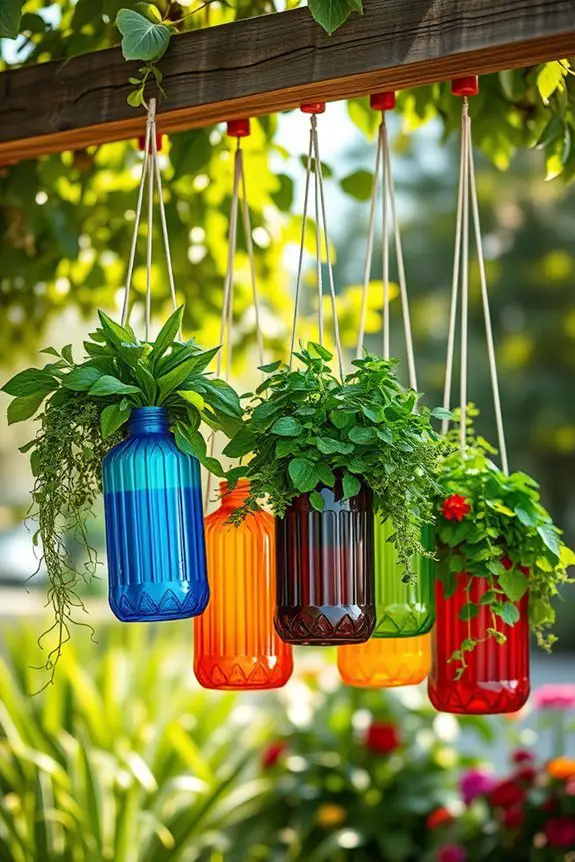 vibrant recycled plant hangers