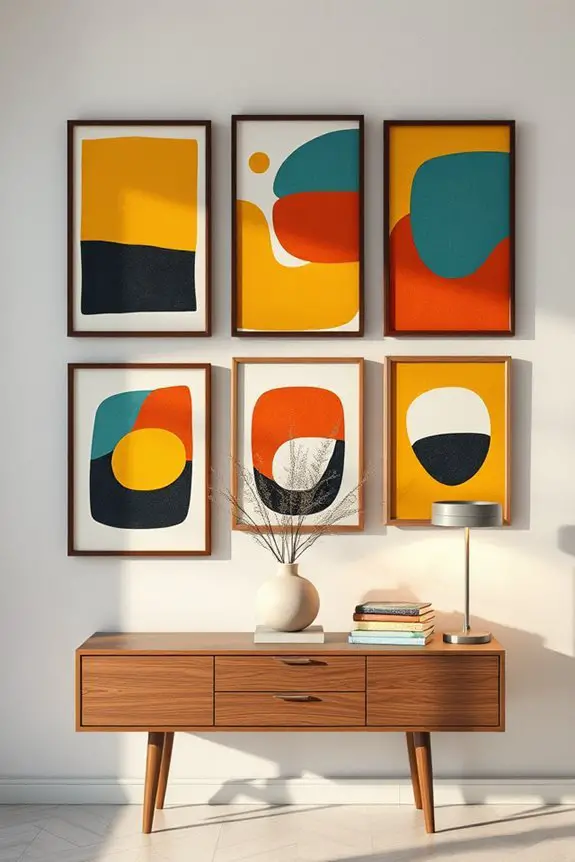 vibrant retro abstract decor