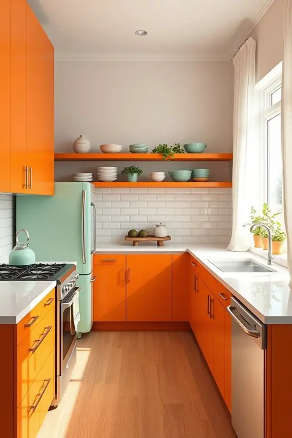 vibrant retro kitchen designs