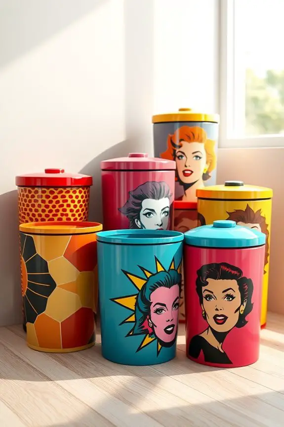 vibrant retro pop art