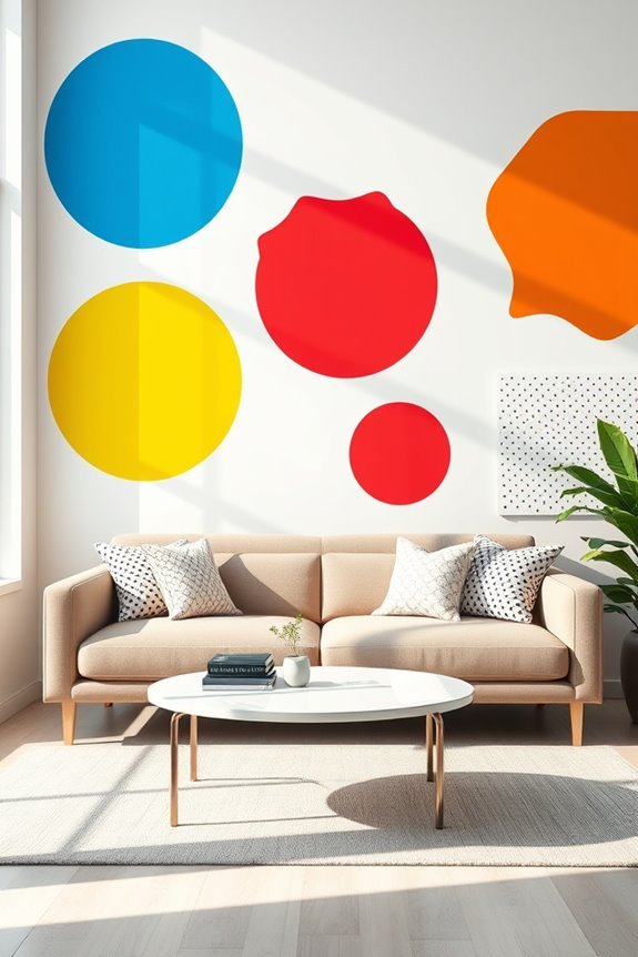 vibrant retro wall design