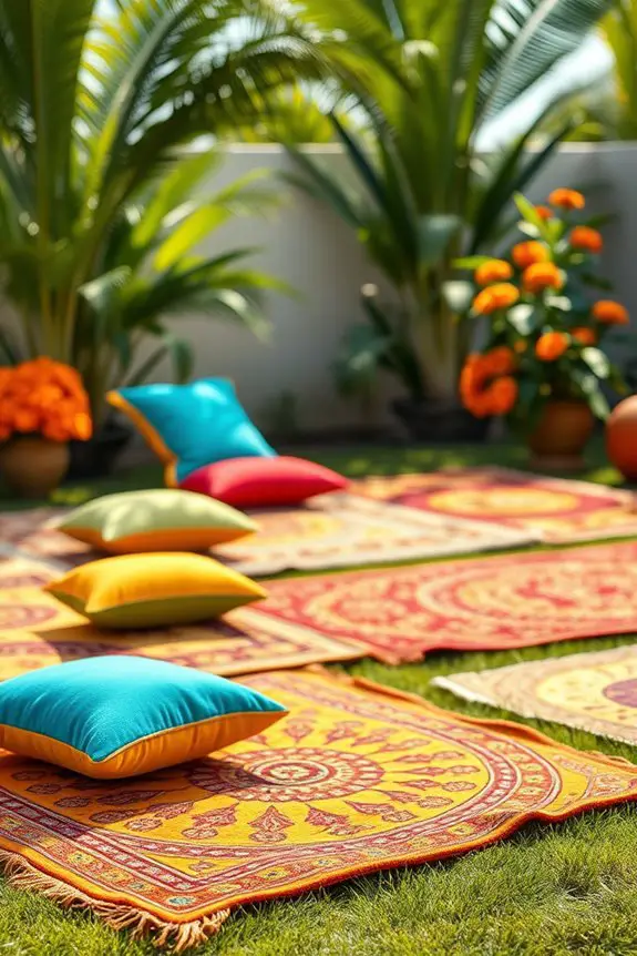 vibrant rugs for celebration