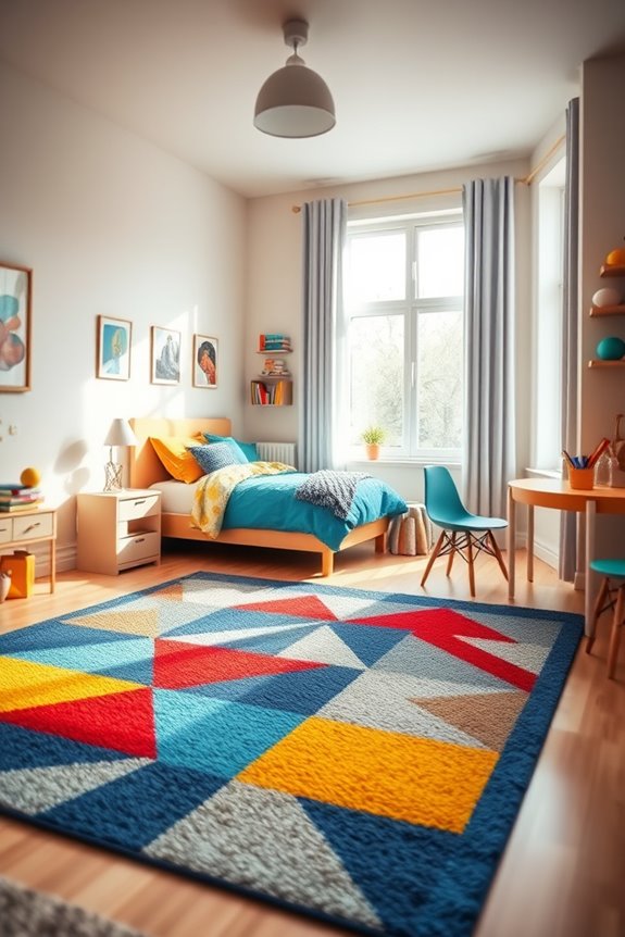 vibrant rugs for creativity