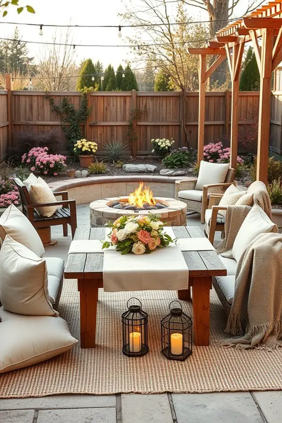 vibrant seasonal backyard decor