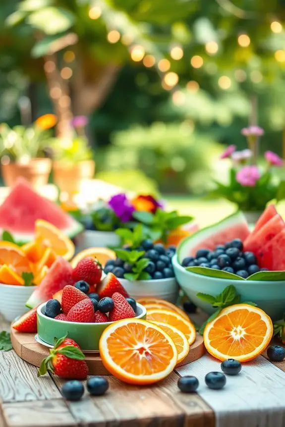 vibrant seasonal fruit displays
