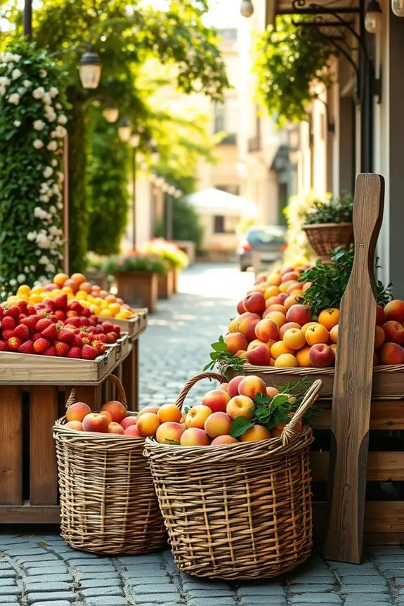 vibrant seasonal fruit stand