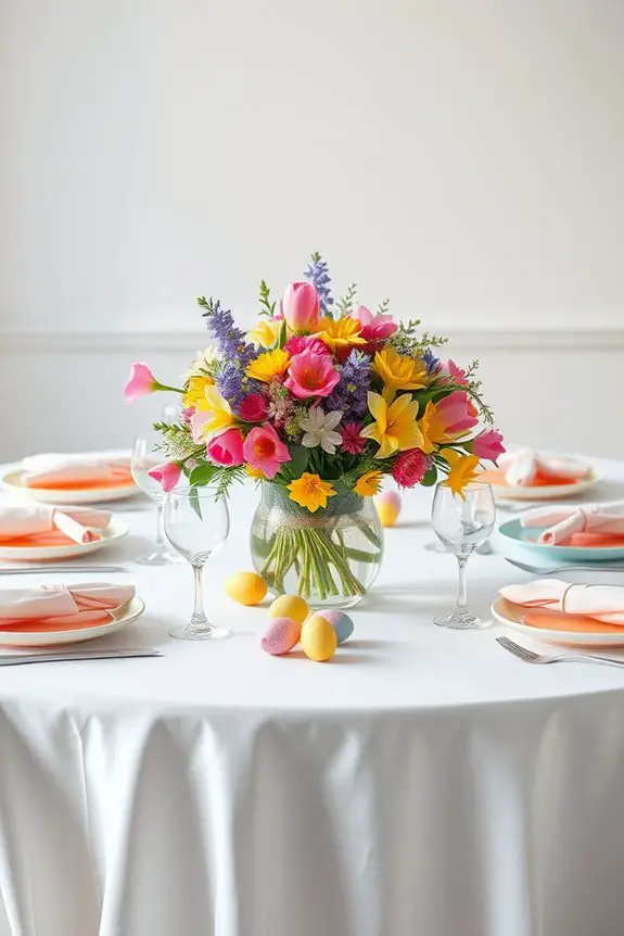 vibrant spring dining decor