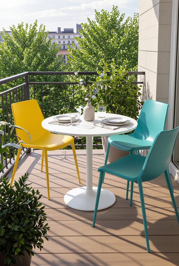 vibrant stackable slim plastic