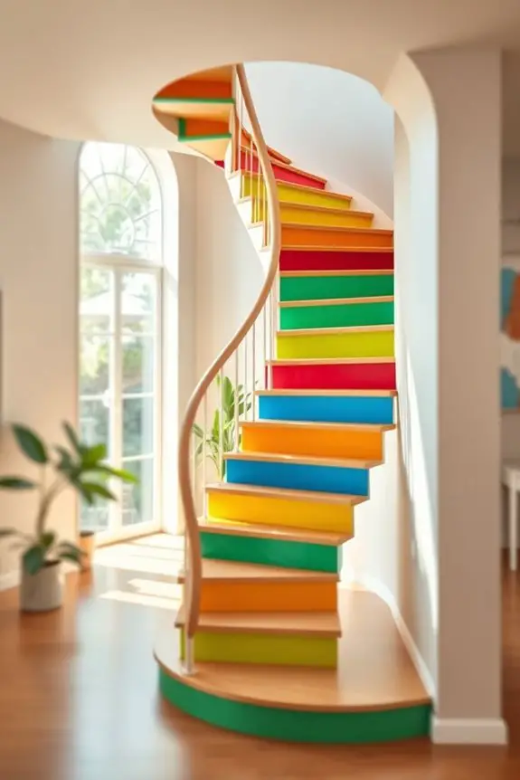 vibrant staircase design ideas