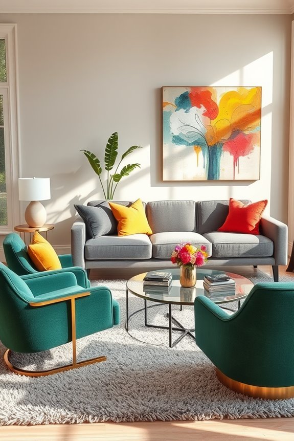 vibrant stylish accent furniture