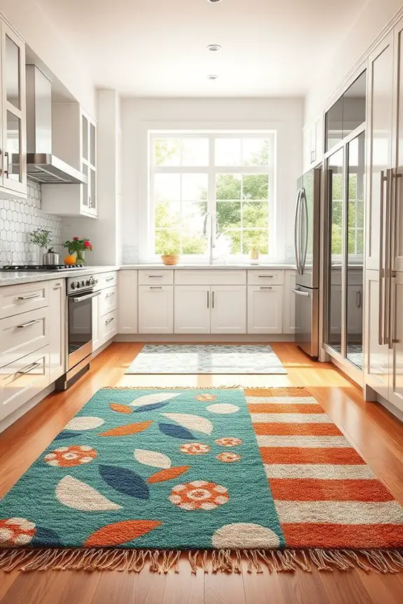 vibrant stylish kitchen rugs