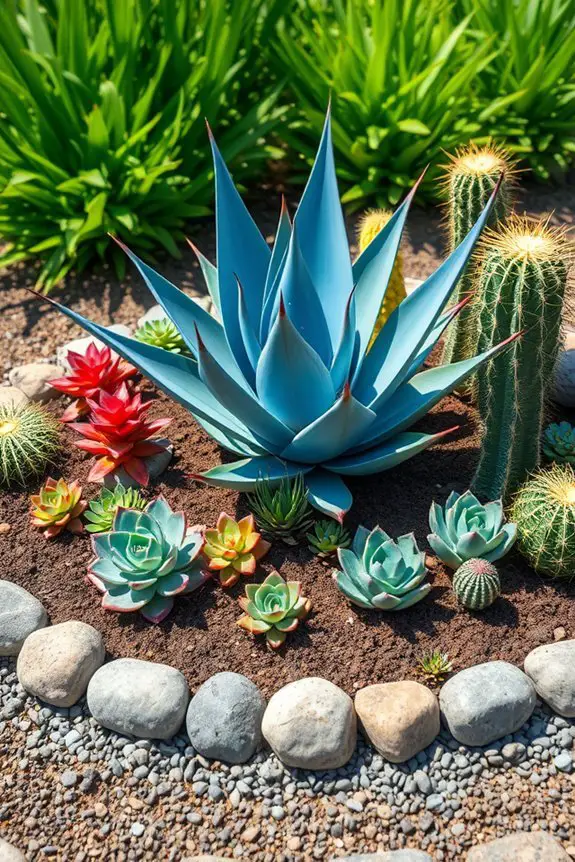vibrant succulent and cactus arrangements