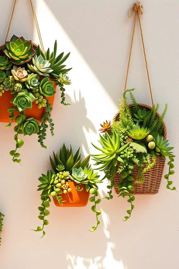 vibrant succulent wall decor