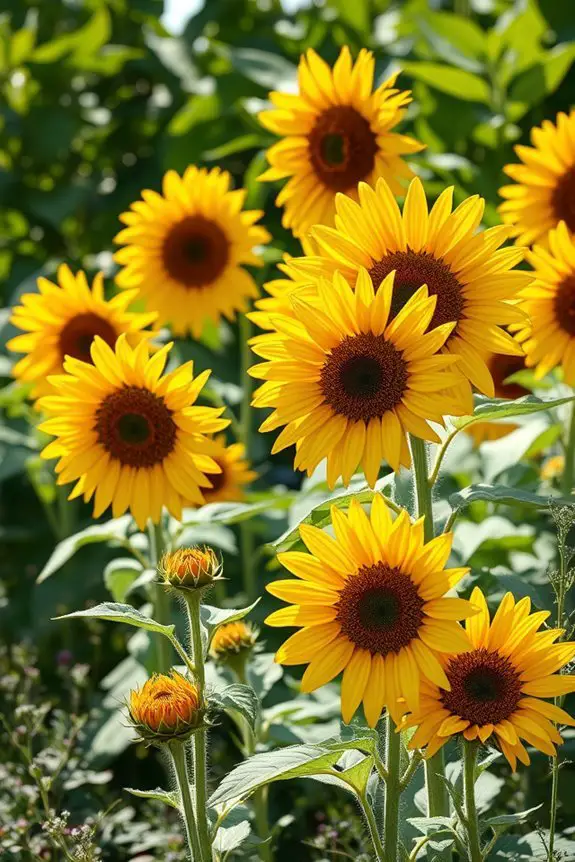 vibrant sunflowers brighten gardens