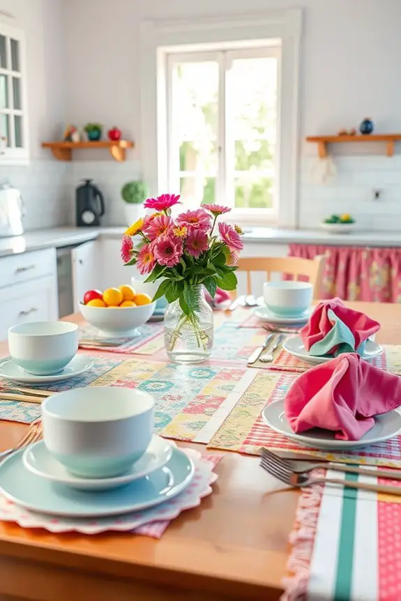 vibrant table linens elevate dining