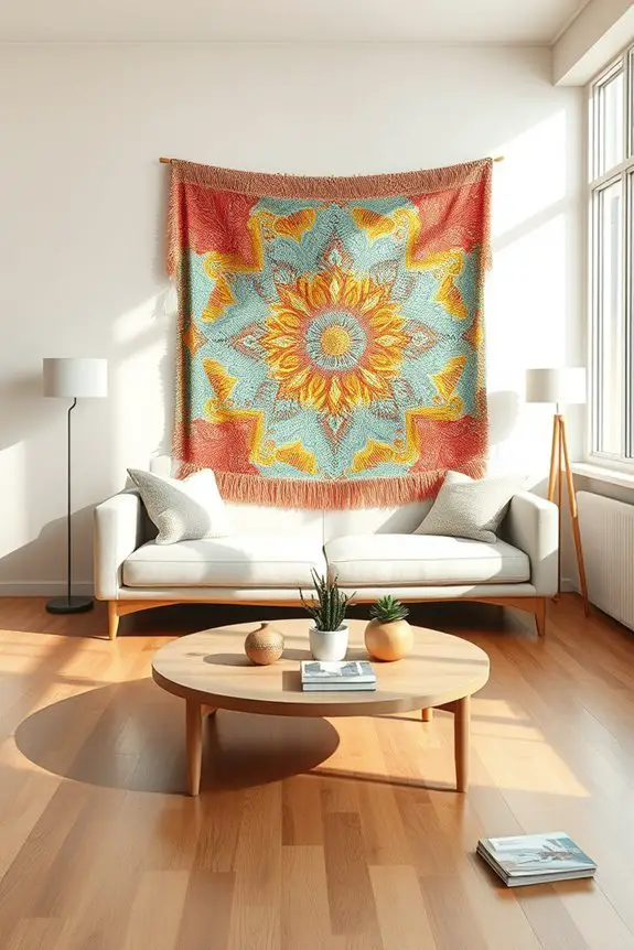 vibrant textile wall decor