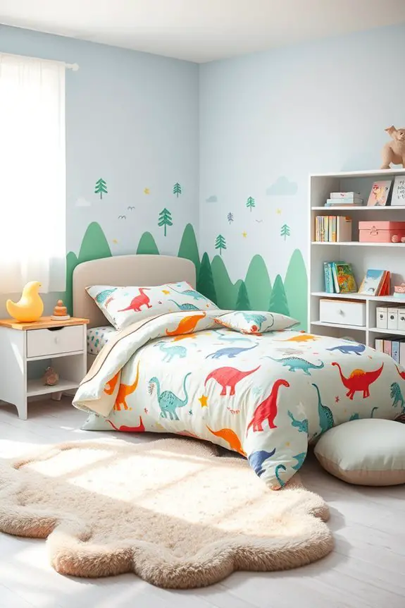 vibrant themed bedroom transformation