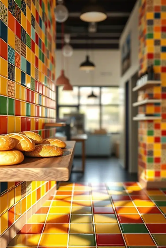 vibrant tiles enhance atmosphere